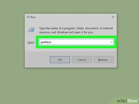 Step 2 Digite prefetch na caixa de diálogo "Executar" e pressione a tecla ↵ Enter.