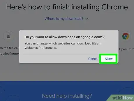 Step 7 Clique em "Baixar Chrome" para baixar o instalador para Mac.