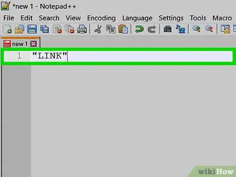 Step 3 Crie o link de texto.