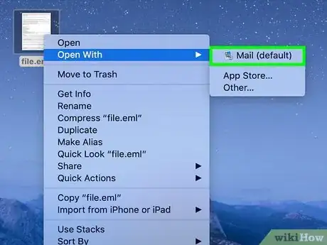 Step 1 Abra o arquivo EML no Apple Mail.