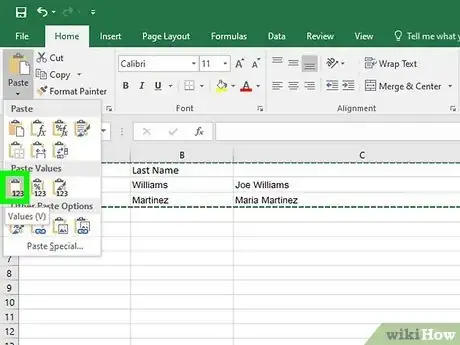 Step 9 Converta a coluna mesclada em texto simples.