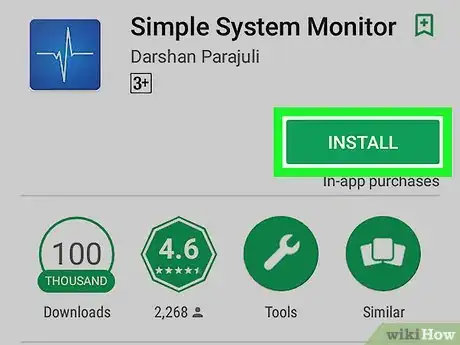 Step 1 Instale o Simple System Monitor para visualizar vários aspectos do uso do sistema do Android, inclusive a memória:
