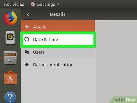 Step 4 Clique em Data e Hora.