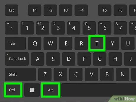Step 1 Pressione as teclas Ctrl+Alt+T para abrir a janela "Terminal".