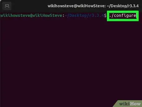 Step 4 Execute o script ”configure”.