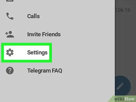 Step 3 Toque em Configurações no menu.