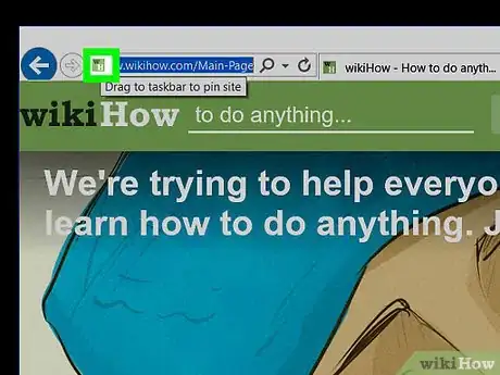 Step 2 Clique e segure o ícone à esquerda da URL.