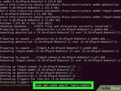 Step 3 Execute sudo apt-cache search [nome do pacote] para pesquisar.