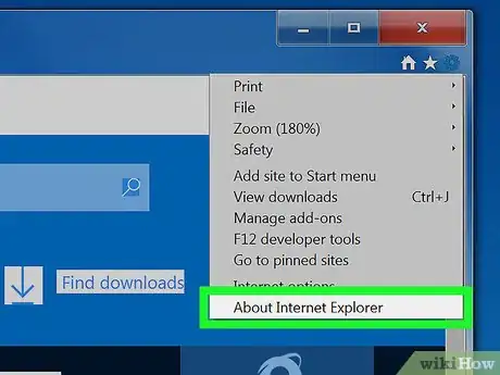 Step 3 Clique em Sobre o Internet Explorer.