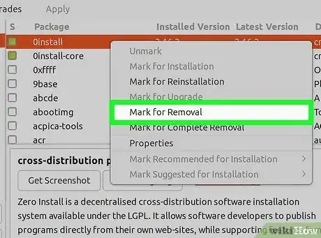 Step 8 Remova pacotes.