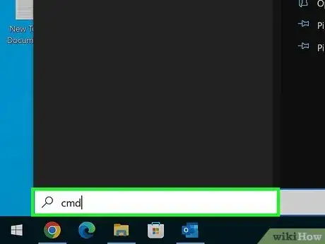 Step 2 Digite cmd na barra de pesquisa.