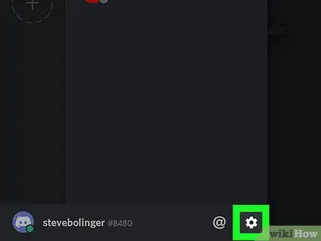 Step 3 Toque no ícone de engrenagem branca no menu de navegação localizado no canto inferior direito da tela.