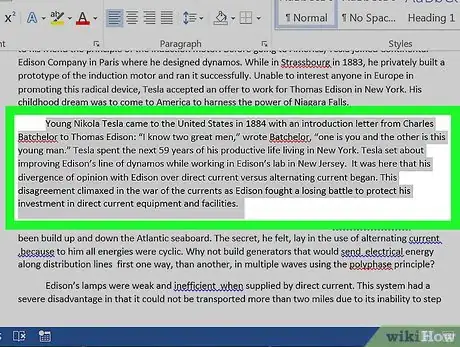 Step 2 Selecione o texto da página.