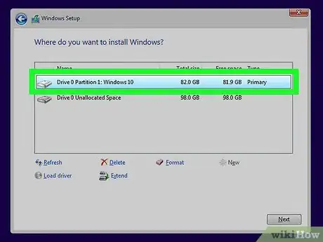 Step 5 Selecione a partição Windows10 e clique em Próximo.