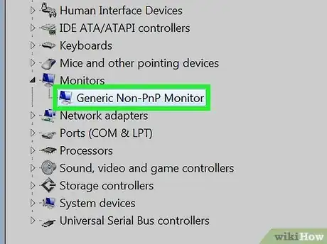 Step 5 Selecione o monitor abaixo da categoria “Monitores”.