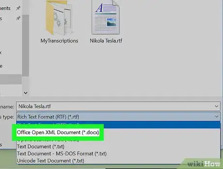 Step 4 Selecione Office Open XML document.
