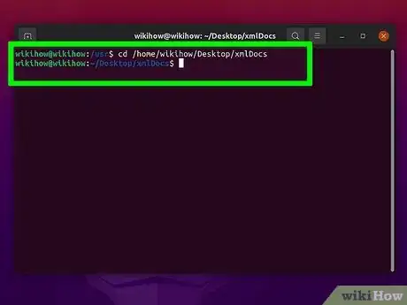 Step 2 Navegue até o diretório em que o arquivo “.xml” está localizado.