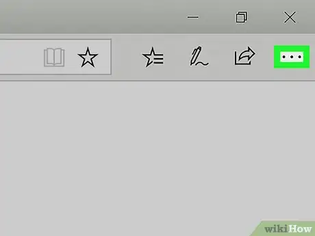 Step 2 Clique em …, o ícone no canto direito superior do Edge.