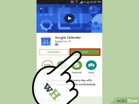 Step 2 Execute o Google Agenda.
