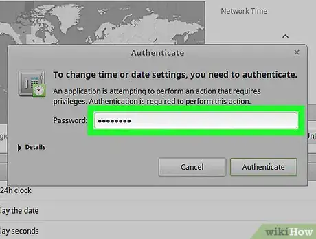 Step 5 Quando solicitado, digite sua senha de usuário.