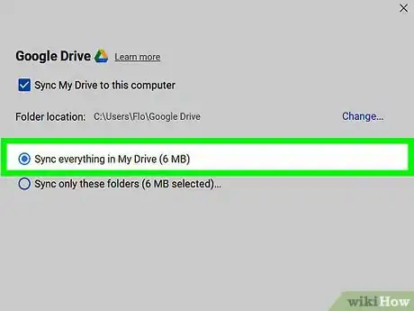 Step 2 Sincronize todo o conteúdo de seu Google Drive com o computador.