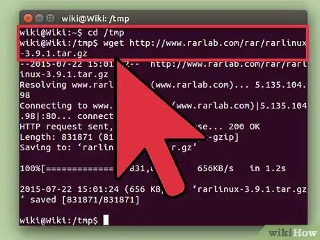 Step 4 Faça o download do pacote binário diretamente do rarlab caso os comandos acima não funcionem para você.