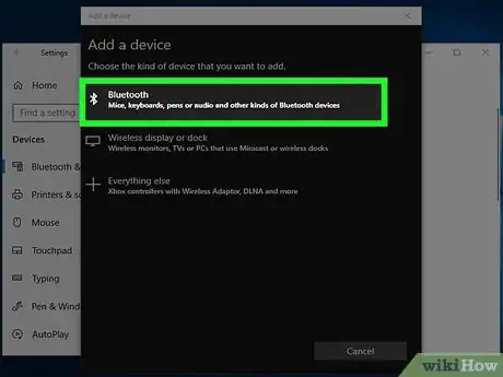 Step 11 Clique em Bluetooth.