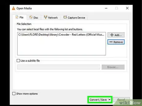 Step 7 Clique em Converter / Salvar no canto inferior direito da janela.