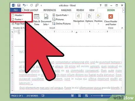 Step 6 Ajuste o cabeçalho e o rodapé do documento.