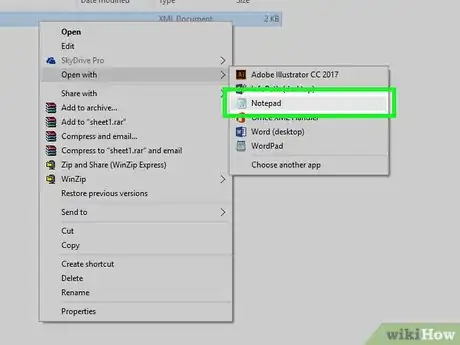 Step 9 Acesse a planilha em um editor de texto.