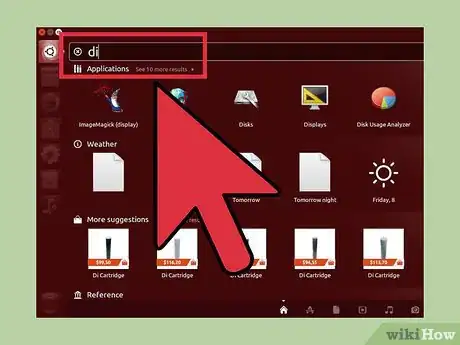 Step 1 Abra a dash do Linux e pesquise por "discos".