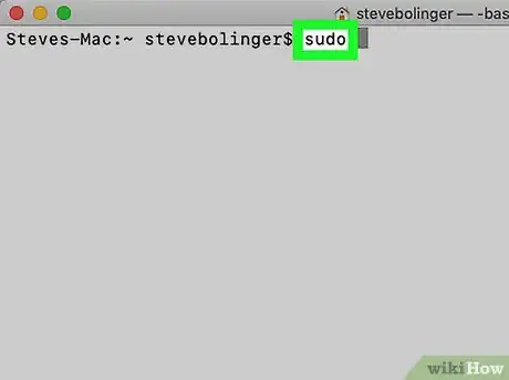 Step 6 No Terminal, digite sudo seguido de um espaço.