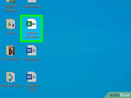 Step 1 Abra a planilha do Excel.