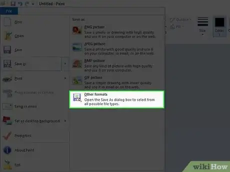 Step 8 Selecione Salvar Como, a opção no meio do menu suspenso, e outro menu surgirá.