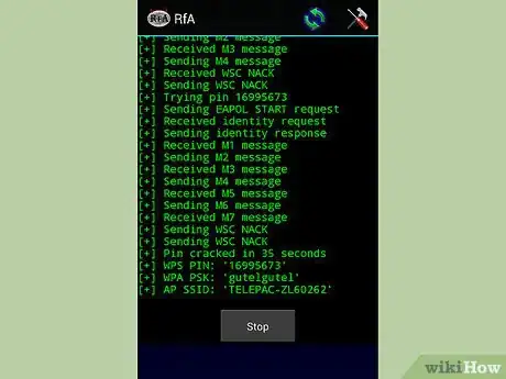 Step 9 Anote a senha hexadecimal ao terminar.