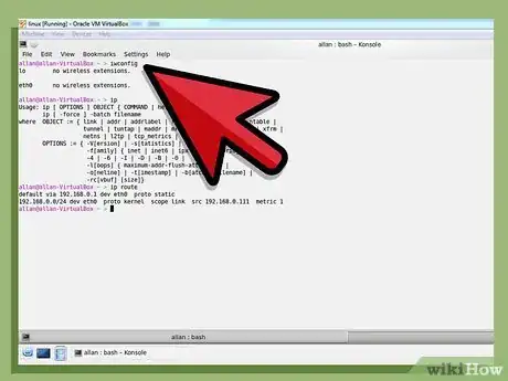 Step 2 Digite iwconfig no terminal para ver quais interfaces de redes sem fio foram detectadas.