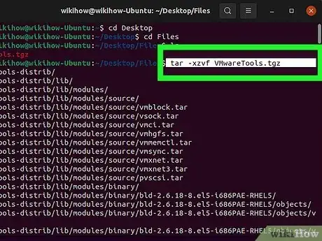 Execute o comando tar -xzvf “nomedoarquivo”.tgz.