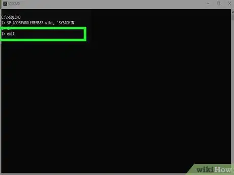 Step 9 Saia do programa SQLCMD.
