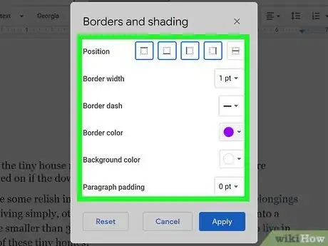 Step 6 Configure as bordas.