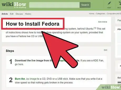 Step 2 Instale o Fedora.
