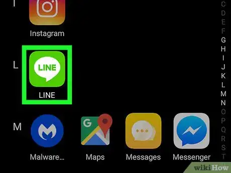Step 2 Abra o aplicativo "LINE" no Android.
