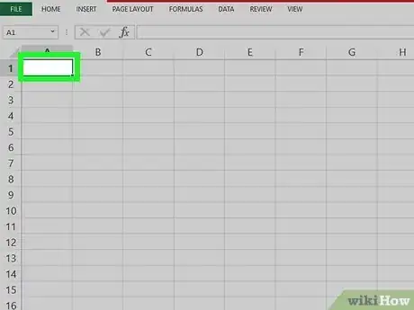 Step 2 Clique na célula em que você quer inserir o objeto.