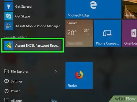Step 5 Escolha o arquivo Excel através da interface do “cracker” e clique em “Abrir” ou “Selecionar”.