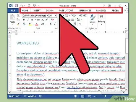 Step 1 Explore a interface do usuário do Word.