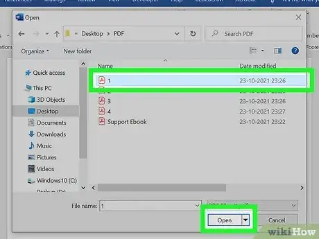 Step 14 Selecione o PDF "Página 1" e clique em Abrir.