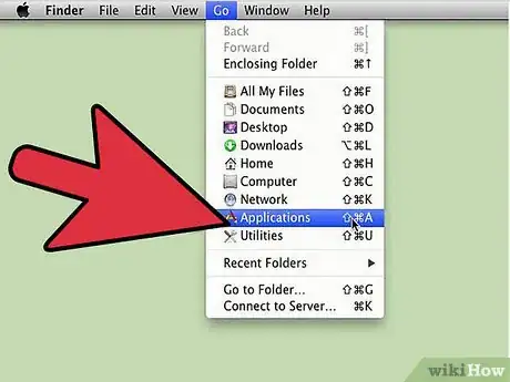 Step 1 Abra seu disco rígido, localize a área de trabalho ou clique no "Finder" para abrir o menu "Aplicativos".