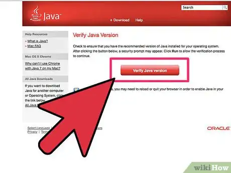 Step 2 Clique em "Verificar versão do Java" para começar.