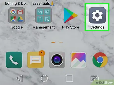 Step 1 Abra o app Configurações nos dois dispositivos Android.