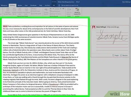 Step 8 Clique em qualquer parte do documento.