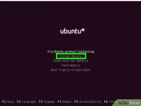 Step 6 Clique em Instalar Ubuntu no lado direito da janela.